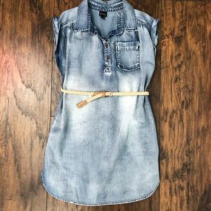 Art Class Denim Belted Dress M (7/8)